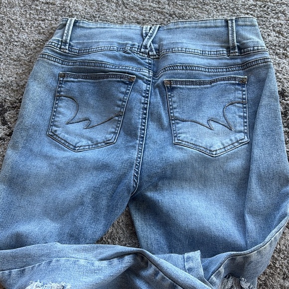 Light Blue Distressed Women's Jeans - Picture 5 of 8